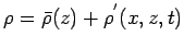 $\displaystyle \rho = \bar{\rho}(z) + \rho^{'}(x,z,t)$