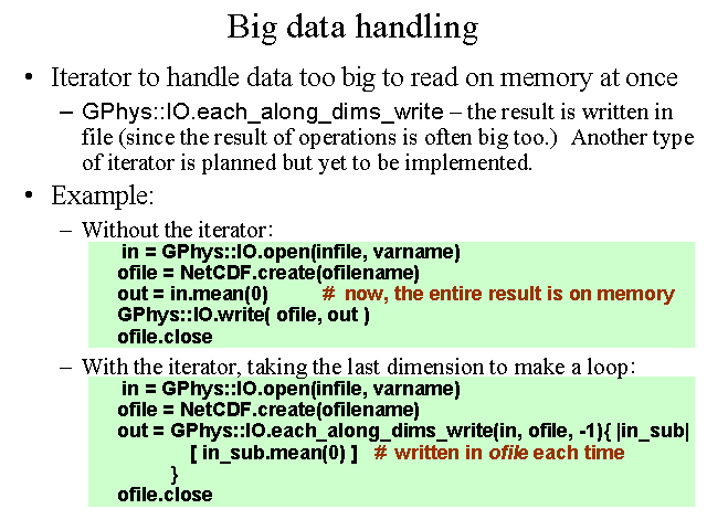 Big data handling