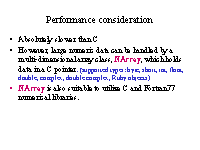 Performance consideration