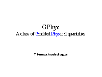 GPhys A class of Gridded Physical quantities