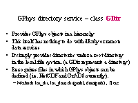 GPhys directory service -- class GDir