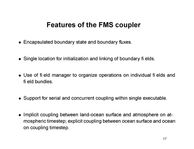 Features of the FMS coupler